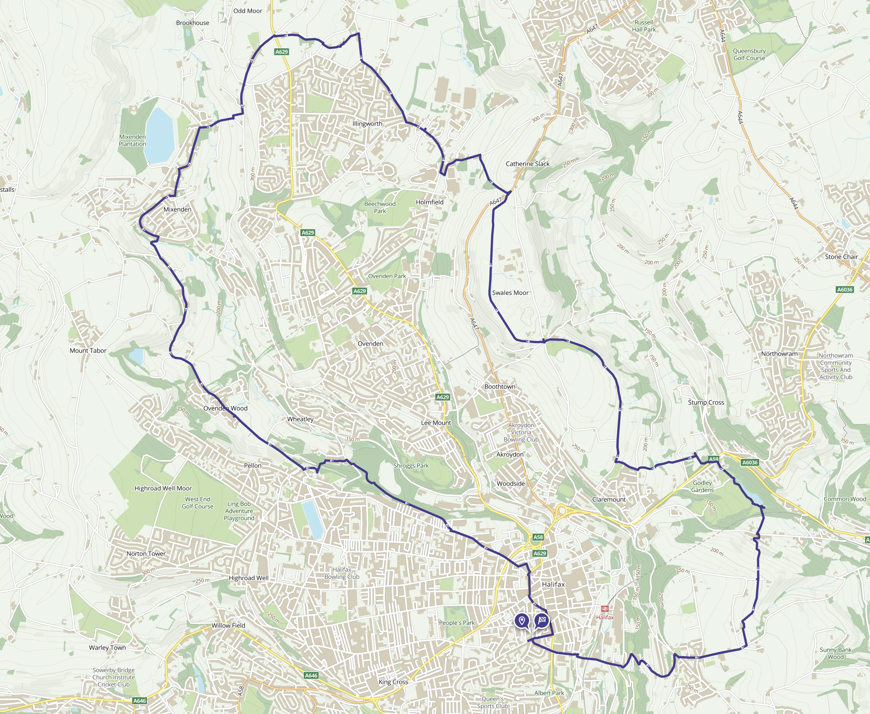 Halifax 12 Mile Route